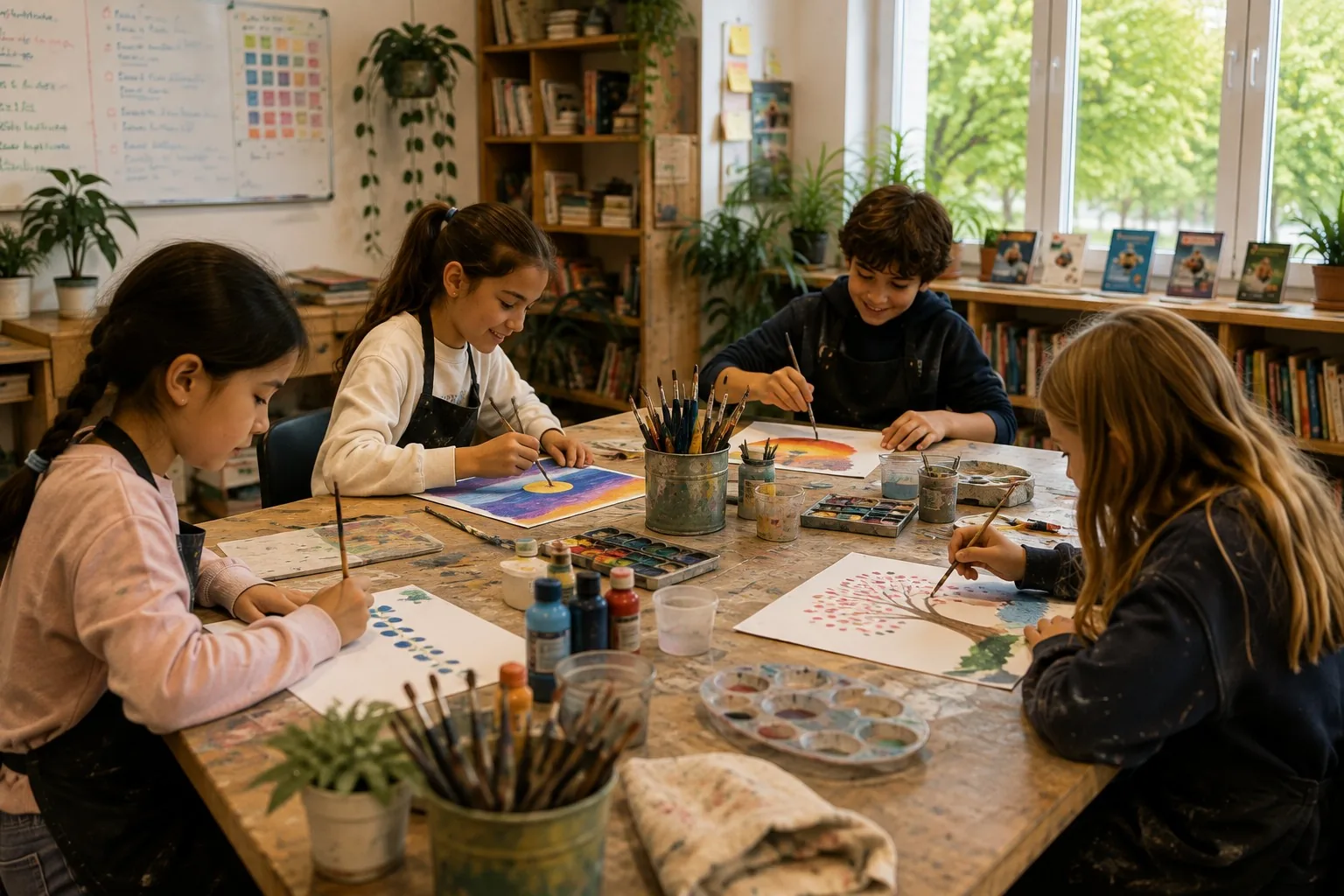 A painting afternoon in the studio